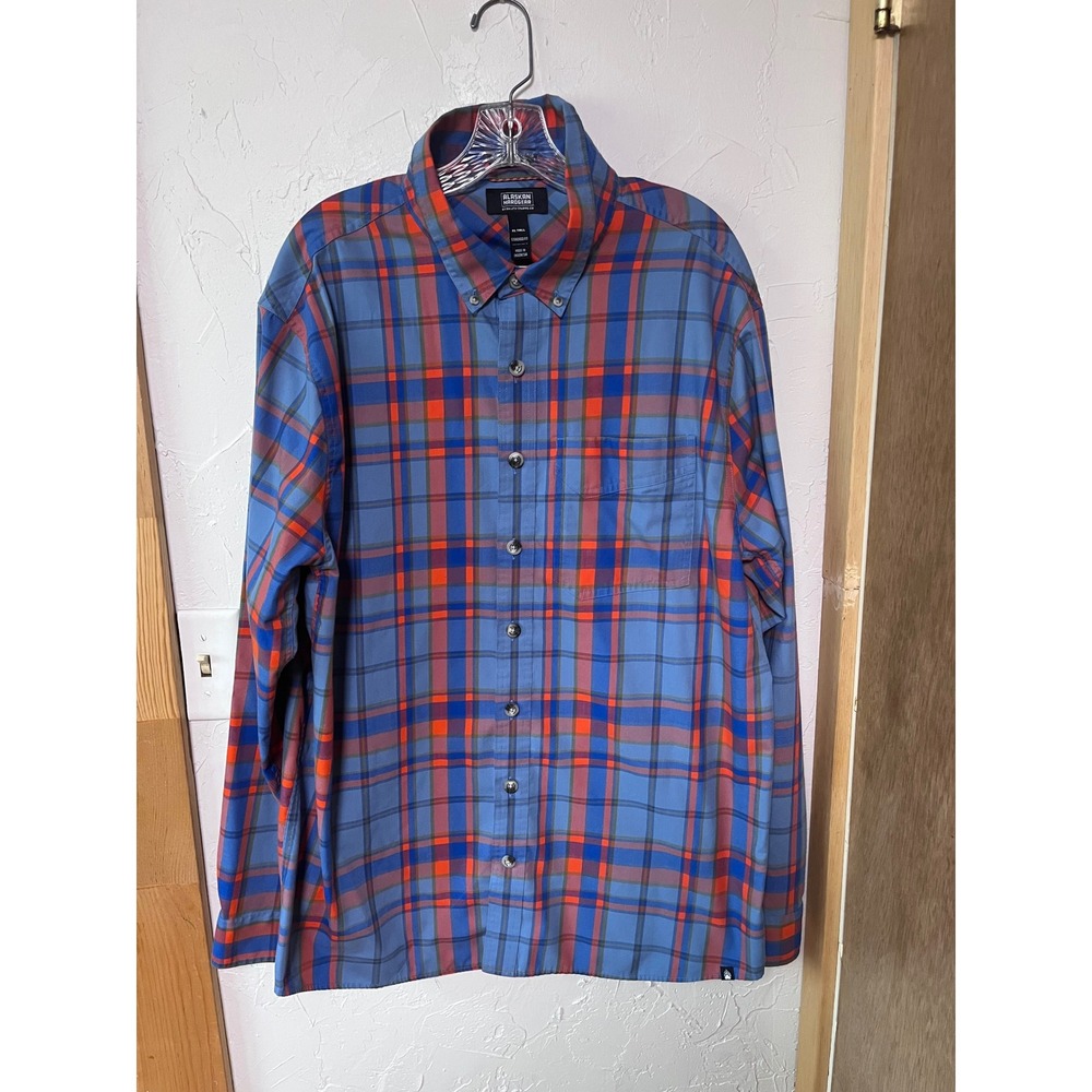 Alaskan Hardgear Duluth Trading Co Mens XL Tall Plaid Untucked Button Down Shirt